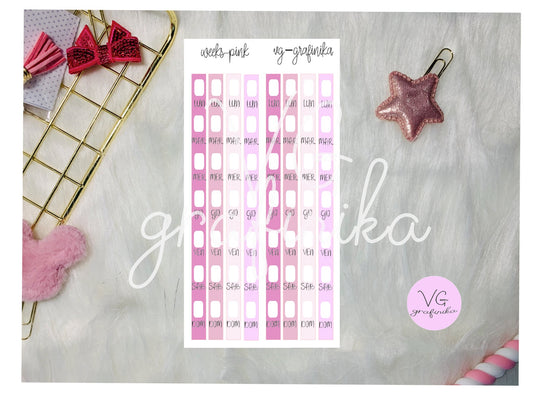 weeks pink days - hobonichi weeks